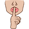 Gesture be quiet wife