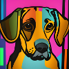 Hund Pop-Art