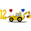 Tracteur excavatrice 12e anniversaire