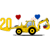 Tracteur excavatrice 20e anniversaire