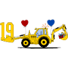 19e anniversaire Tracteur excavatrice