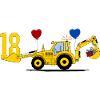 18e anniversaire Tracteur excavatrice