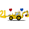 21e anniversaire Tracteur excavatrice