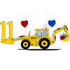 11e anniversaire Tracteur excavatrice