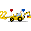 Tracteur excavatrice 22e anniversaire