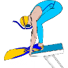 Start jump fin swimming