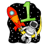 1 year old Young astronaut