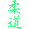 Kanji Judo en vert
