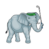 Elefant Golf Golfschläger
