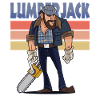 LUMBERJACK Holzfäller Cartoon