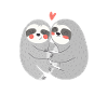 Hug me - Sloths embrace