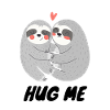 Hug me - Sloths embrace