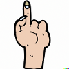 middle finger up cartoon