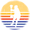 Sport Retro Sunset Lacrosse