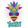 Azteken, Maya-Kultur, Tribal-Kultur Folklore-Maske
