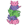Trigender Flag Pride LGBTQ Axolotl