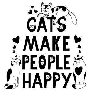 Cats make people happy