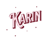Karin's name personalized