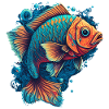 Flat Fish Illustration