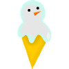 Eiscreme Schneemann