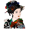 Japanese Geisha Chrysanthemum Kimono 105