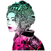 Geisha japonaise Guerrier Samouraï 106