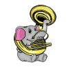 Sousaphone Music Big Band Orchestra Cute Elephant
