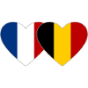 France Belgium Flag Heart