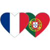 France Portugal Flag Heart