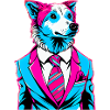 Dog in a suit