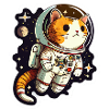 Orange Cat Astronaut