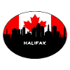 Halifax Kanada-Flaggen-Skyline-Schattenbild-Reise