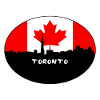 Toronto-Kanada-Flaggen-Skyline-Schattenbild-Reise