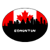 Edmonton Kanada-Flaggen-Skyline-Schattenbild-Reise