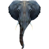 Elefantenkopf - Low Poly Art.