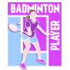 Joueuse de badminton fille mère