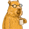 Capybara with glasses