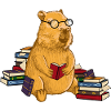 Nerd Capybara mit Brille