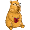 Nerd Capybara mit Brille