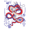 cooler japanischer Drache