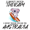 Australien Söt Koala Present Idé Surfing Rolig