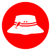 Fishing Hat Icon Circle