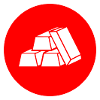 Gold circle icon