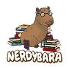 Capybara Nerdybara Reading Books
