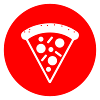 Cercle d’icônes de pizza