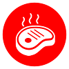 Steak icon circle