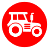 Cercle d’icônes de tracteur