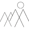 Geometrischer minimalistischer Berg