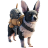 Chien mignon avec peluche