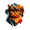 Katze mit Brille